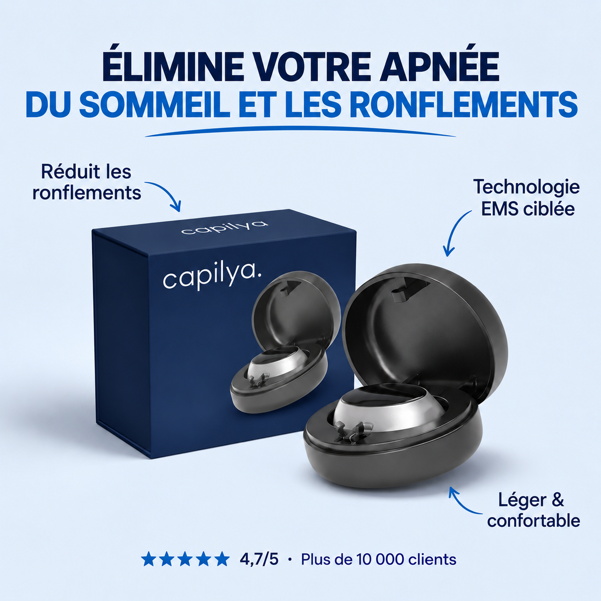Capilya Pro — Réduit ronflements & apnée du sommeil Capilya