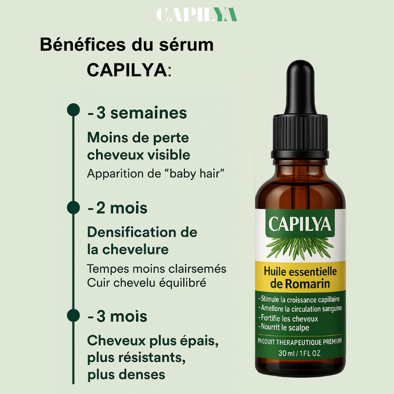 Huile essentielle de Romarin - Stimulant capillaire naturel - Booste la repousse des cheveux